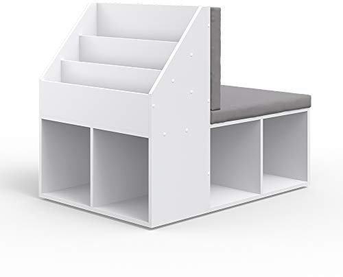 Vicco Kinderregal Onix, Weiß, 97.1 x 78.4 cm | geeignet zur Aufbewahrung und Organisation von Spielzeug
