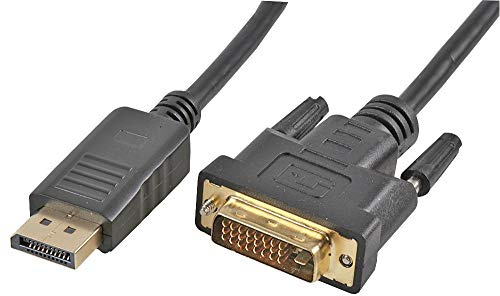 PRO SIGNAL PSG91577 DisplayPort Male to DVI-D Male Lead, 1m Black