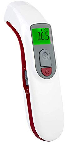 AEON Termometro Digitale Infrarossi Frontale senza contatto, fronte, ambiente, oggetti, Display Retroilluminato a 3 colori, adatto per neonati, bambini e adulti. Dispositivo medico registrato