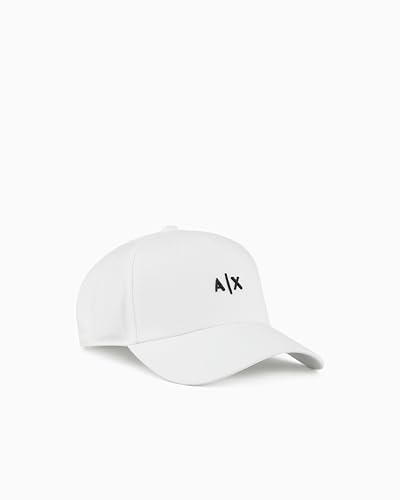 Armani Exchange Cappello da Baseball da Uomo, Giardino Bianco/Opulento, Taglia Unica