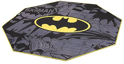 Subsonic - Tapis de Sol Gaming Batman 100x100 cm - Antidérapant pour Chaise de Bureau – Tapis de Protection de Sol et Parquet pour Chambre Gamer - Facile à Nettoyer - Noir