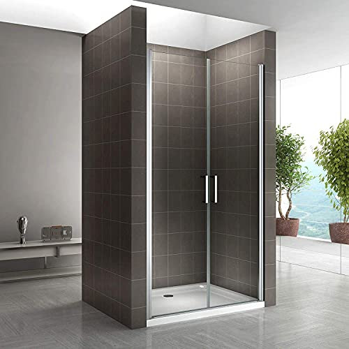 Porte de douche 68x180 cm verre transparent - ajustable de 68 à 71 cm
