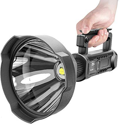 HODAGES Potente Torcia a LED Portatile 70.2 Torcia USB Ricaricabile proiettore faretto Impermeabile con Base Lanterna Luce da Pesca, Impermeabile Campeggio Torcia Esterna (P50), Bello (P50)