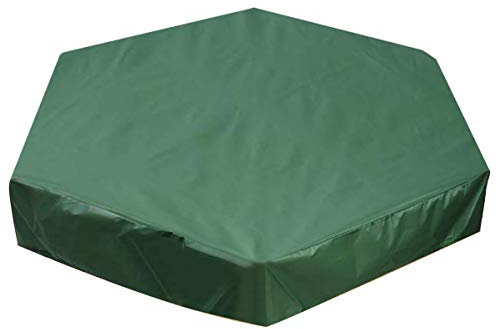 Felenny Sechseckige Sandkastenabdeckung mit Kordelzug, wasserdicht, staubdicht, Sandkastenabdeckung für Garten und Außenbereich