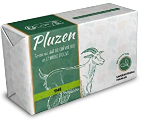 Handgemachte Seife mit Ziegenmilch aus Bio-Ziegenmilch, Teeduft, Maske für alle Hauttypen, spendet Feuchtigkeit und nährt die Haut, 100 g, Gesicht und Körper