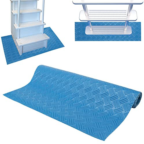 Swimming Pool Ladder Mat,Non-Slip Mat Pool Liner Protector, Swimming Pool Ladder Pad for Swimming Pool Liner and Stairs Protective (36 X 16 inch)