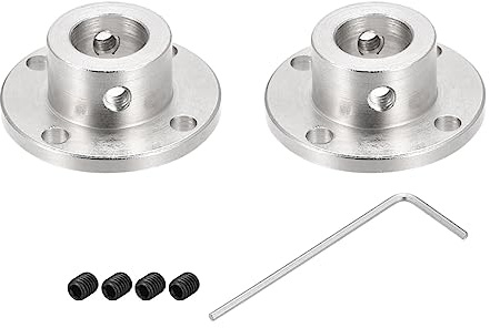 Rebower 2 Pack Starre Flansch Kupplung Anschluss Motor Kuppler 11mm | mit Schraube 1Stk M2 Sechskant Brench, für DIY Schrittmotoren