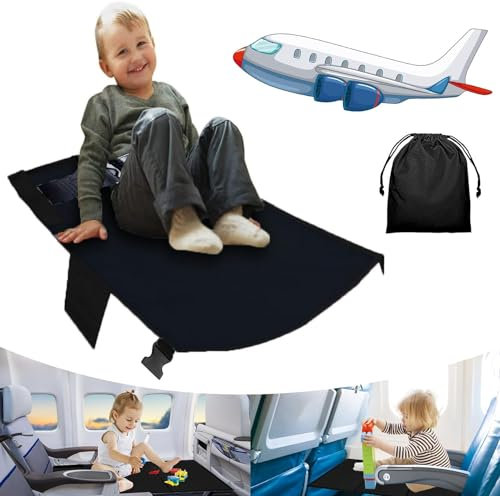 Fußstütze Flugzeug, Kleinkind Sitzverlängerung Flugzeug Kinder, Kinderbett Flugzeug Kinder Leicht Faltbar, Kleinkinder Tragbare Fußstütze für Kurzstrecken-Flugreisen