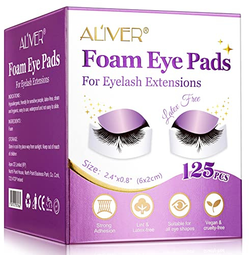 P-Beauty 125 Paar Augenpads für Wimpernverlängerung, Wimpernlifting, Eyelash Extensions | Fusselfrei & Hypoallergen | für Studios & persönlichen Gebrauch
