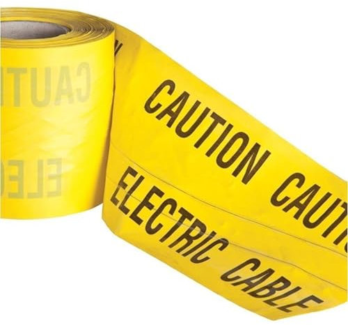 PDL – PegDev - High-Visibility Underground Detectable Warning Tape Electric 150mm x 26m - Durable & Rot Resistant