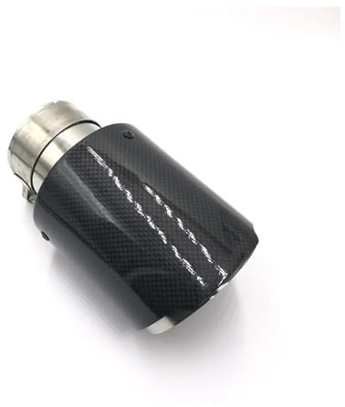 Auto End Endschalldämpfer 1 Stück Glänzende Real Carbon Fiber Auspuffspitzen 304 Edelstahl Für Autos Tuning Düsen Auspuffrohre Auto Auspuffrohr(70MM IN 114MM Out)