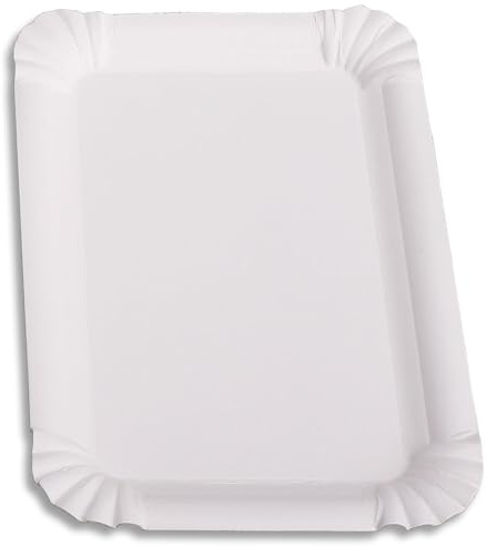 Wertpack Pappteller, Vollpappe - Frischfaser, unbeschichtet, Weiß, 9x15 cm, 250 Stück