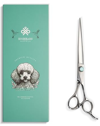 7” Dog Grooming Scissors｜VG10 Japanese Steel Professional Pet Grooming Shears for Cats & Dogs｜Clean Cut & Precise Trimming｜Lightweight Ergonomic Handcrafted Design｜K9 Shears