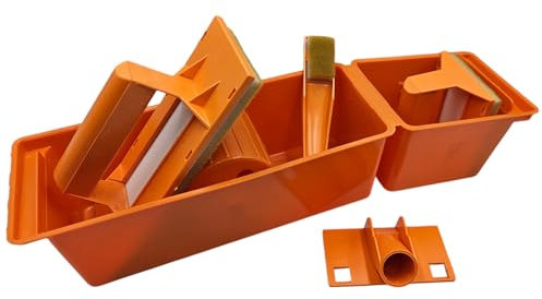 PAINTER - Malerset - Pinselset Malerbedarf - 3 x flache Pinsel und 1 x Farbwanne - Schnelles Streichen von Wänden und anderen Oberflächen ohne Spritzen - Streichen Zubehör