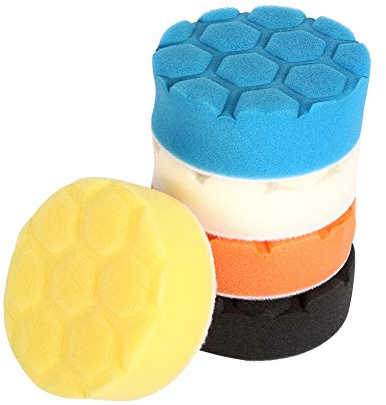 5 Pcs Buffing Sponge Polishing Pad Hand Tool Kit For Car Polisher 3 Inch