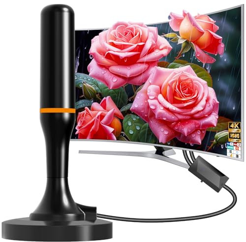 Antenna tv da interno, antenne tv intérieur puissante,ricezione a lunga distanza Supporta 4K 1080p DVB-T/DVB-T2Canale locale