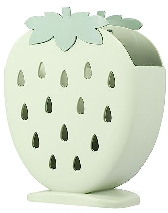HOLIDYOYO Escurridor de Cubiertos de Plástico Verde, Cesta Colgante