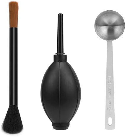 TOCCOOL Kit di pulizia per macinacaffè con pennello, cucchiaio e soffiatore, strumenti per la pulizia della macchina per espresso, accessori per barista per macinare, fagioli, portafiltri
