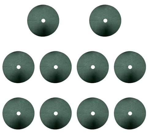 KiBcsLic 10x Baummulchringe Zur Unkrautbekämpfung Unkrautvlies mit Lochtuchabdeckung Obstbaumschutz Schutzmatten, Mehrfarbig, 72 cm 8 cm Loch