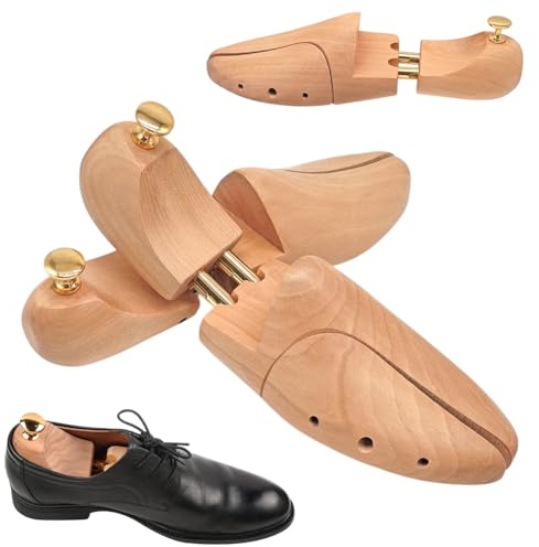 DASIAUTOEM Embauchoir en bois pour homme et femme avec ressorts réglables pour toutes les chaussures, marron, 39-40