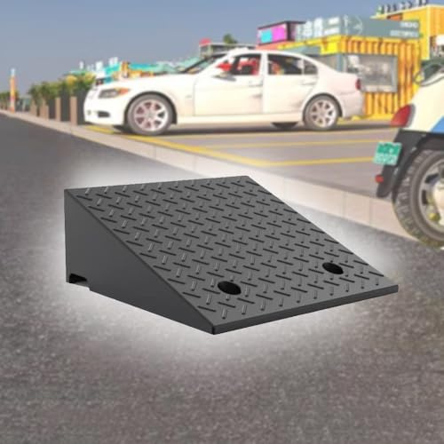 Curb ramp,Driveway ramp, Garage Threshold Ramp 2 3 Rise Heavy Duty Loading Shed Ramps for Trailer Walkers(50x50x10cm)