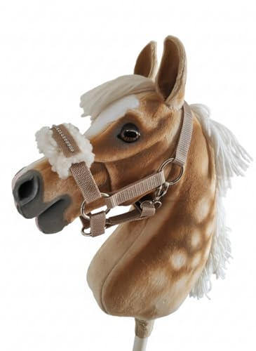 Generisch Hobby Horse Halfter, ohne Pferd, nur Zubehör für Steckenpferd, Spielpferde, Schaukelpferde, Halfter mit Teddyfell und Glitzer