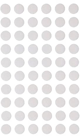 ZADAWERK® Klettpunkte - Ø 15 mm - Weiß - 60 Paar - Klettverschluss Klebepunkte - selbstklebend extra stark - Klettpads zum Aufkleben Öffnen und Verschließen
