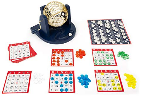 small foot Bingo Spiel Set, mit Bingotrommel und Zubehör, Familien & Kinderspiel, ab 5 Jahren, 11406, Mehrfarbig