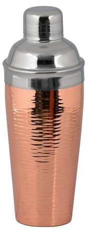 Kosma Cocktail Shaker Stainless Steel - Hammered and Copper Finish | Drink Shaker | Cocktail Mixer with Jigger Cap | Martini | Mocktail Shaker - (750ml)