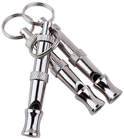 Aestm 3 Pcs professionelle Hundepfeifen zum Erziehen und Trainieren von Hunden - mit Einstellbarer Tonhöhe, für Hundetraining (Silber)