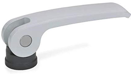 Tenditore eccentrico a disco rigido, argento, leva 101 mm, boccola filettata M8