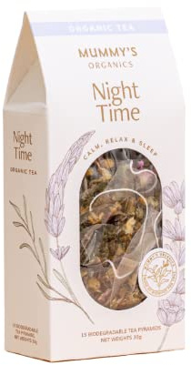 Night Time - Organic Herbal Tea | 15 Biodegradable Teabags | Caffeine Free | Natural Sleep Tea, Lavender & Chamomile