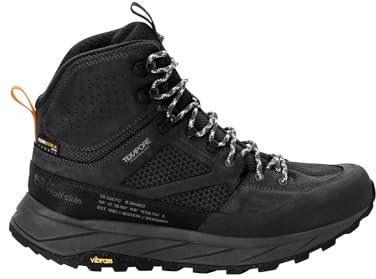 Jack Wolfskin Herr Terraquest Texapore Mid M promenadsko, svart, 43 EU