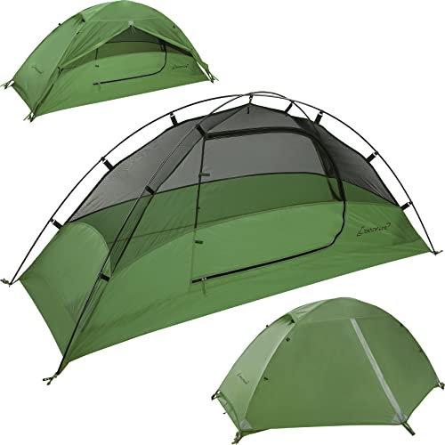 Clostnature Crux Tenda Campeggio 1 Posto - Impermeabile Leggera Tenda da Trekking 1 Persona, Tende da Esterno per 3-4 Stagioni, Facile da Installare, Ideale per Attività all’Aperto, Escursioni