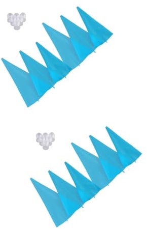 Abaodam 12pièces Poche à Douille Silicone Réutilisable avec Douilles Outils De Décoration pour Gâteaux Et Cookies Poche à Glaçage Adaptées à Projets De Pâtisserie