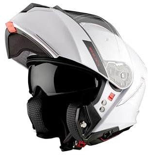 MT HELMETS Genesis SV – Casco Moto Modular con Visor Solar Retráctil, Calota HIRP, Pantalla Antivaho y Preparado para Intercomunicador | Homologado ECE 22.06 & DOT