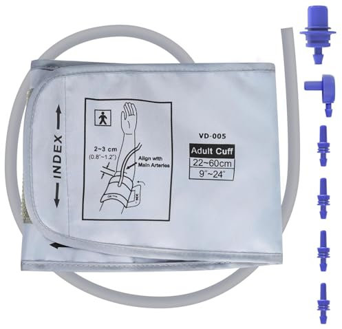 ELERA Extra Large Blood Pressure Cuff, Premium XXL BP Replacement Cuff for Arms 22-60cm with 6 Connectors, Compatible with Omron BP Monitors - Accurate and Convenient