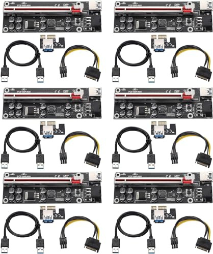 6 X to PCIE Riser Express Card