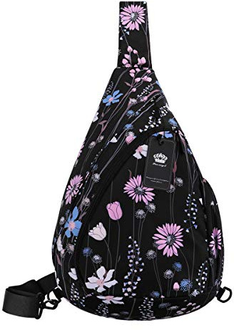 HUA ANGEL Brusttasche Crossbody Bag Damen Stylisch Breiter Gurt Leichter Rucksack Klein Wasserdicht Umhängetasche für Jungs Mädchen Outdoor Reisen Sportlich Arbeit Laufen