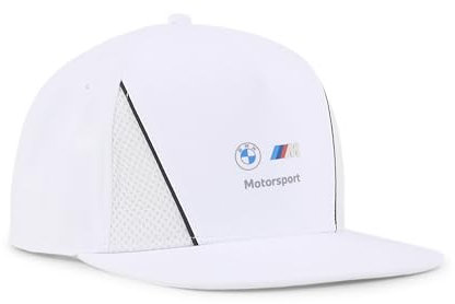 PUMA Unisex BMW MMS Flat Brim Cap Flat Brim Caps, PUMA White,