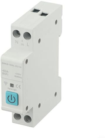 HOHOVYVY Smart Leitungsschutzschalter,Zeitschaltuhr Hutschiene,Für-Tuya Wifi Für Smart Circuit Breaker 1P Din Schiene Hause Fernbedienung Schalter(63A)