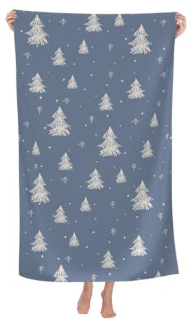 Herren Damen Duschtücher Großes Strandtuch „Frohe Weihnachten“ Handtücher Lustige Microfaser Handtücher Niedlich Badetücher Für Strand Sauna Schwimmen