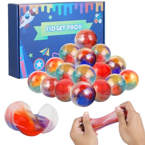 Slime Set, 24er-Pack Schleim Kinder Partygeschenke,Fluffy Slime, schmutzfrei, Nicht klebend, stressabbauend,Schleim Set für Mädchen und Jungen,Kreatives Slime Kinder Mitgebsel für Kindergeburtstag