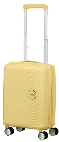 American Tourister Soundbox Mini - Kinderkoffer 47 x 32 x 21 cm, 22 L - Hartschalen-Handgepäcktrolley, für die meisten Airlines inkl. EasyJet - Leichtgewicht mit 4 Rollen, Gelb (Pastel Yellow)