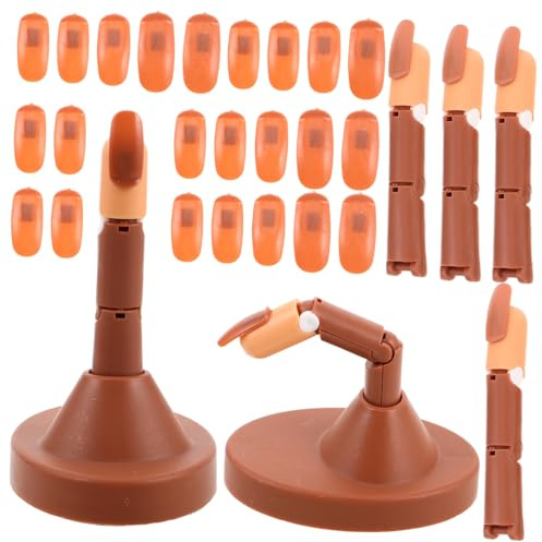 Beaupretty Main Entraînement Pour Faux Ongles Kit De Pratique Pour Manucure Doigt Articulé Réaliste Pour Formation