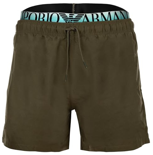 EMPORIO ARMANI Boxer Costume da Bagno da Uomo, Verde Oliva, M