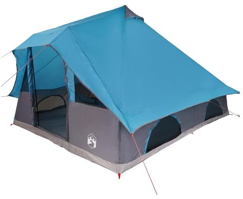 vidaXL Familienzelt Tipi Blau für 8 Personen - wasserdicht, robust und geräumig. Perfekt für Outdoor-Abenteuer als Unterstand oder Teepee.