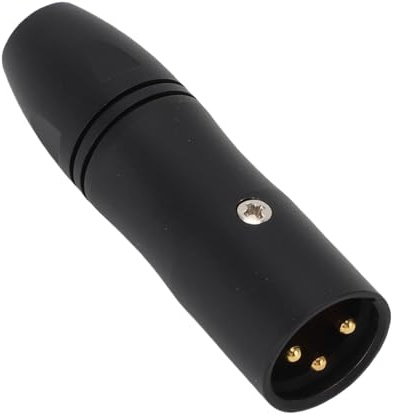 Jectse Adaptateur XLR Femelle 3,5 Mm vers XLR Mâle 3 Broches, Réduction du Bruit 12-48 V vers 3-5 V, Convertisseur Audio pour Caméscopes, Enregistreurs et mixeurs.