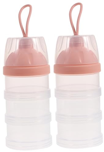 BESTonZON 2stücke Behälter für Milchpulver mit Separaten Fächern Babynahrungsbehälter Auslaufsicher Reise-milchpulverspender für Snacks und Gummibärchen