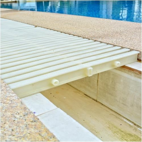 IPAGSEFWE Caillebotis en plastique pour piscine, Grilles de drainage piscine débordement Plastique ABS Connexion enfichable Blanc Plusieurs largeurs Lot X(White-11.8in,4pcs)
